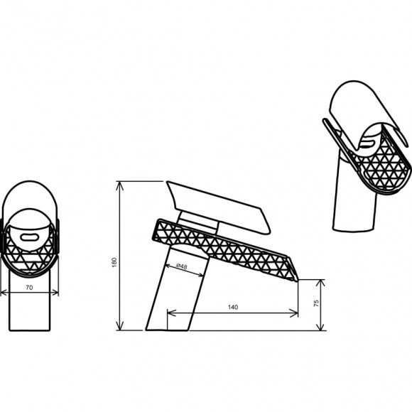 Смеситель для раковины Boheme Hypnose 231-G Золото
