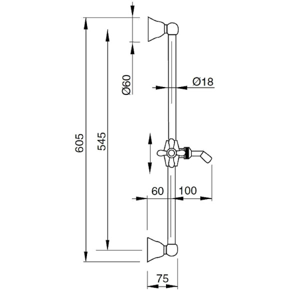 Душевой гарнитур Cezares Lord-SD-02-Bi Бронза