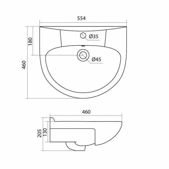 Раковина Santek Антик 55 1WH110186 Белая
