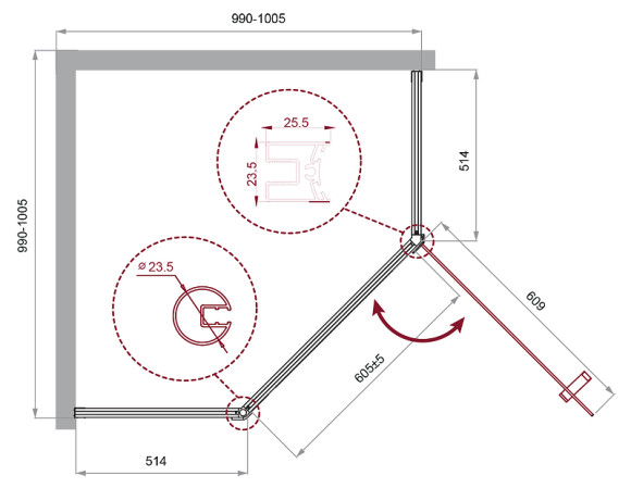 Душевой уголок BelBagno Uno 100х100 UNO-195-P-1-100-C-Cr профиль Хром стекло прозрачное Душевой уголок BelBagno Uno 100х100 UNO-195-P-1-100-C-Cr профиль Хром стекло прозрачное