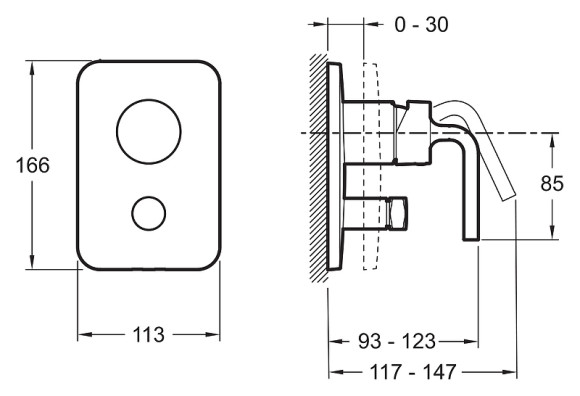 Смеситель для душа Jacob Delafon Purist E98721-CP Хром