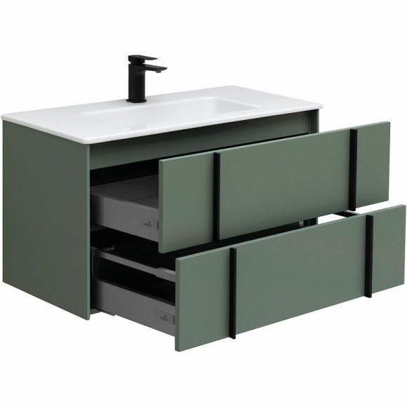 Тумба под раковину Allen Brau Reality 90 1.32006.CGM подвесная Олива матовая Тумба под раковину Allen Brau Reality 90 1.32006.CGM подвесная Олива матовая