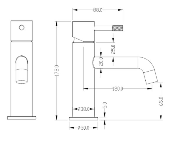 Смеситель для раковины Boheme Uno 461-MG Золото матовое