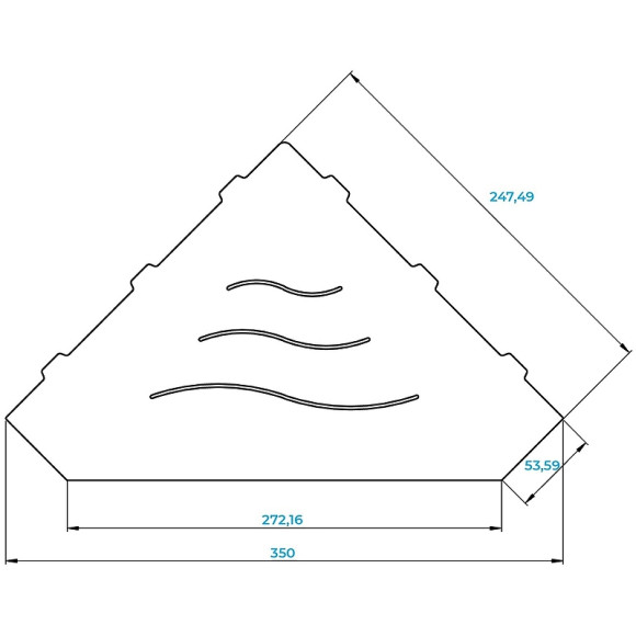 Металлическая полка RGW MT-03W 49279903-01 угловая Белая