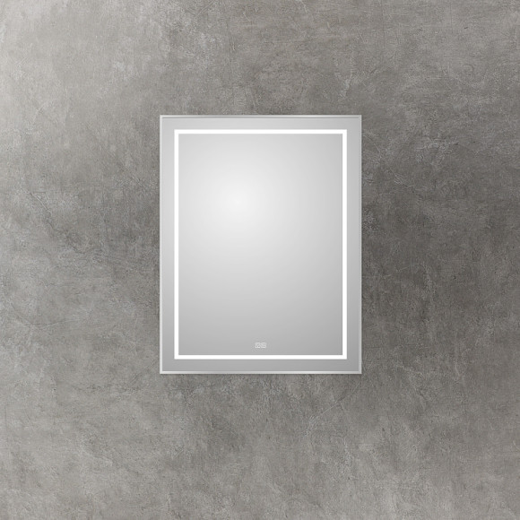 Зеркало BelBagno Kraft 70 SPC-KRAFT-700-900-LED-TCH-WARM с подсветкой Сатин с сенсорным выключателем и подогревом