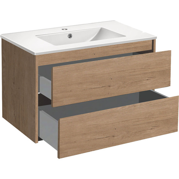 Тумба под раковину Vincea Gio 80 VMC-2G800NO подвесная N.Oak Тумба под раковину Vincea Gio 80 VMC-2G800NO подвесная N.Oak