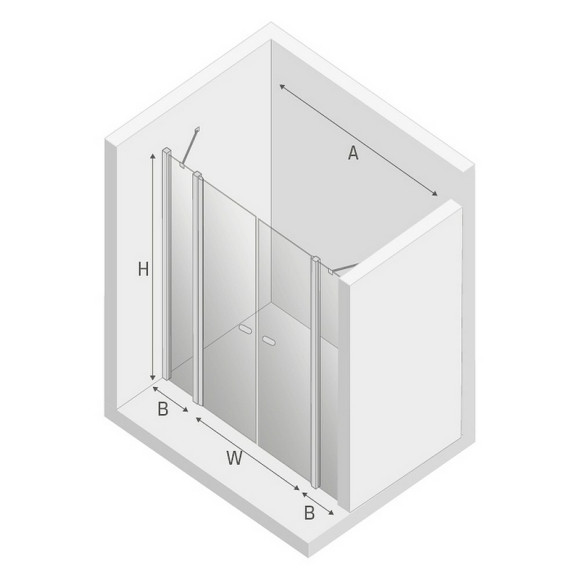 Душевая дверь New Trendy New Soleo Chrome 160 D-0267A профиль Хром стекло прозрачное Душевая дверь New Trendy New Soleo Chrome 160 D-0267A профиль Хром стекло прозрачное