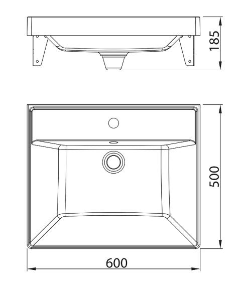 Раковина Florentina Капелла 50 10.180.00500.001 на стиральную машину Белая