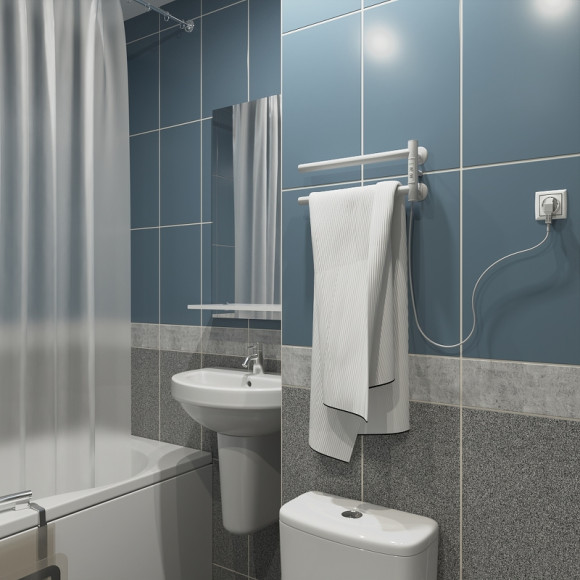 Электрический полотенцесушитель Маргроид Cook 190х110 Cook-1840-1049-9016R правый Белый матовый