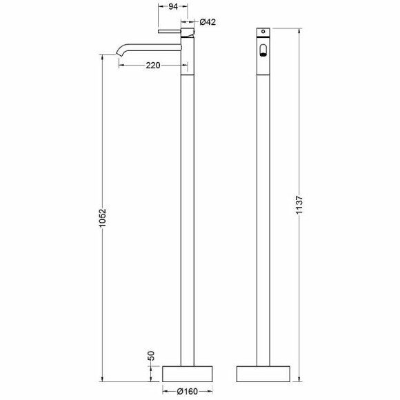 Смеситель для раковины Aquatek Европа AQ1309MB Черный матовый