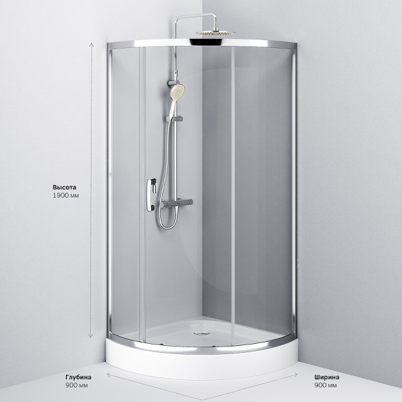 Душевой уголок AM.PM Like Solo Slide 90x90 W83G-315-090CT профиль Хром глянцевый стекло прозрачное Душевой уголок AM.PM Like Solo Slide 90x90 W83G-315-090CT профиль Хром глянцевый стекло прозрачное