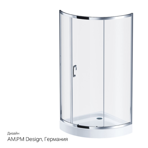 Душевой уголок AM.PM Like Solo Slide 90x90 W83G-315-090CT профиль Хром глянцевый стекло прозрачное Душевой уголок AM.PM Like Solo Slide 90x90 W83G-315-090CT профиль Хром глянцевый стекло прозрачное