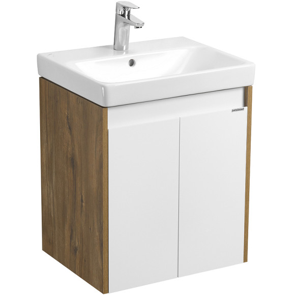 Тумба под раковину Aquaton Сканди Doors 55 1A278801SDZ90 Белый глянец, Дуб рустикальный Тумба под раковину Aquaton Сканди Doors 55 1A278801SDZ90 Белый глянец, Дуб рустикальный