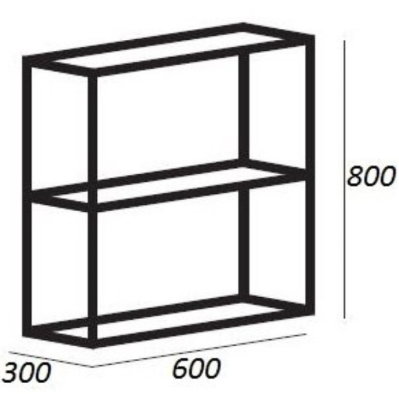 Полка Cezares Cadro 60 CADRO-60/30/80-2C-SO-MET-ST Черная матовая Полка Cezares Cadro 60 CADRO-60/30/80-2C-SO-MET-ST Черная матовая