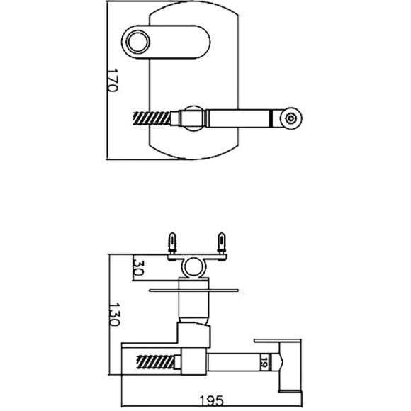 Гигиенический душ со смесителем ESKO SMH07 Хром