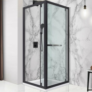 Душевой уголок Vincea Stile 90x90 R VSS-2ST9090CLB-R профиль Черный стекло прозрачное