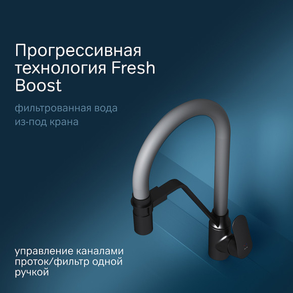 Смеситель для кухни AM.PM Like F8007825 Черный матовый Серый Смеситель для кухни AM.PM Like F8007825 Черный матовый Серый