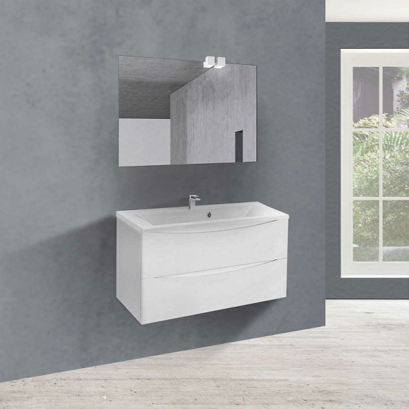 Тумба под раковину Vincea Mia 90 VMC-2MA900GW подвесная G.White