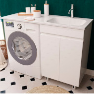 Тумба с раковиной Эстет Barcelona Luxe 120 R ФР-00007066 Белая