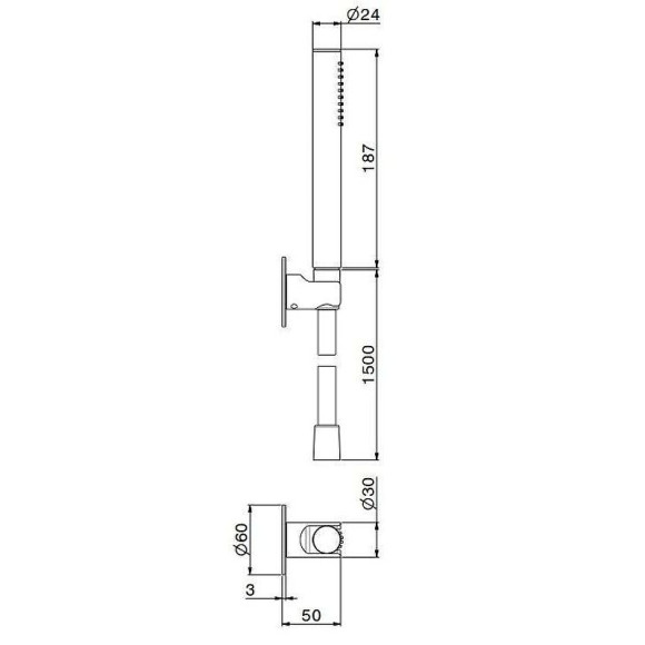 Душевой гарнитур Kerama Marazzi Ole 857KM.21.018 Хром Душевой гарнитур Kerama Marazzi Ole 857KM.21.018 Хром