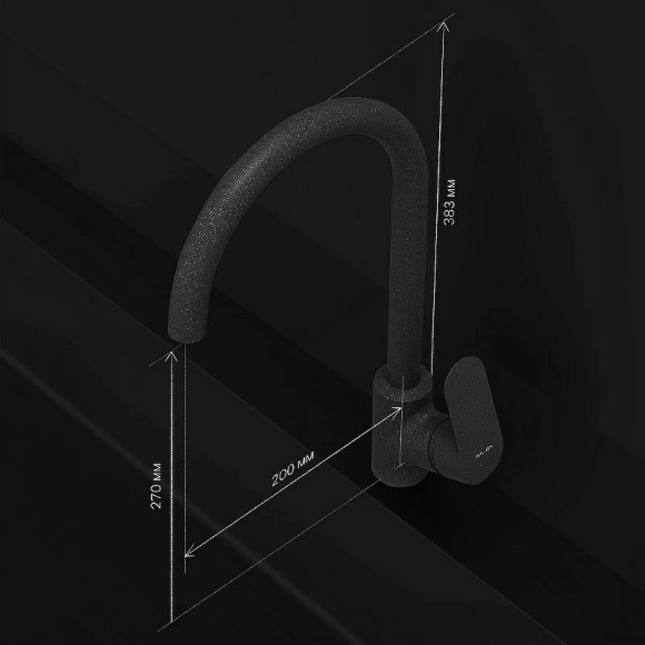 Смеситель для кухни AM.PM Like F8007122 Черный