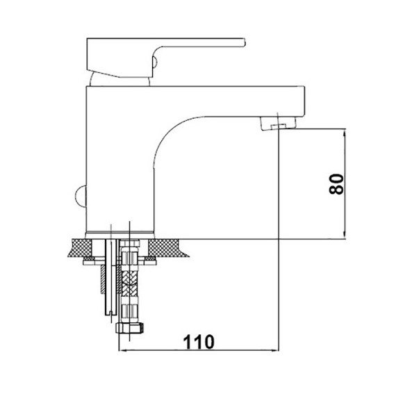 Смеситель для раковины GPD Solus MLB55 Хром Смеситель для раковины GPD Solus MLB55 Хром