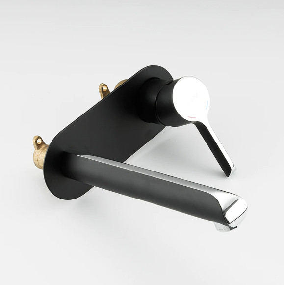 Смеситель для раковины Gappo G03-6 G1003-26 Черный матовый Хром