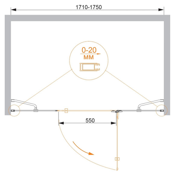 Душевая дверь Cezares Bergamo 175 R BERGAMO-W-B-13-80+60/40-C-Cr-R профиль Хром стекло прозрачное Душевая дверь Cezares Bergamo 175 R BERGAMO-W-B-13-80+60/40-C-Cr-R профиль Хром стекло прозрачное
