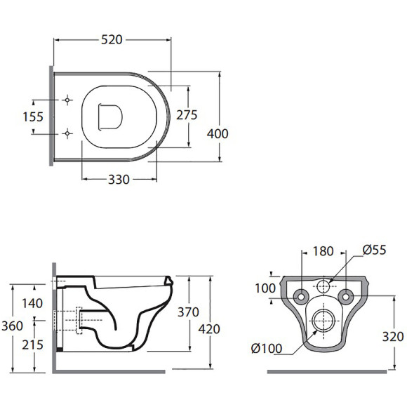 Унитаз Azzurra Charme CHVKSP000000BI/(CHA100/SOSK bi) подвесной без сиденья Унитаз Azzurra Charme CHVKSP000000BI/(CHA100/SOSK bi) подвесной без сиденья