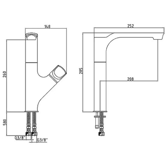 Смеситель для кухни E.C.A. Myra 104118063EX Белый
