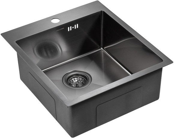 Кухонная мойка Paulmark Kroner 45 PM214551-GM Вороненая сталь Кухонная мойка Paulmark Kroner 45 PM214551-GM Вороненая сталь