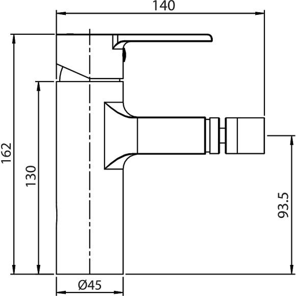 Смеситель для биде Koller Pool Kvadro Arc KA0300 Хром Смеситель для биде Koller Pool Kvadro Arc KA0300 Хром