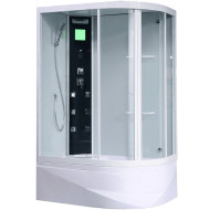 Душевая кабина Orans 130x90 L 86155l0 с гидромассажем профиль Белый задние стенки Белые