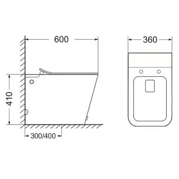 Унитаз SantiLine SL-5033 приставной с сиденьем Микролифт Унитаз SantiLine SL-5033 приставной с сиденьем Микролифт