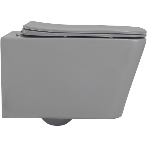 Унитаз Abber Rechteck AC1201MG подвесной Серый матовый с сиденьем Микролифт Унитаз Abber Rechteck AC1201MG подвесной Серый матовый с сиденьем Микролифт