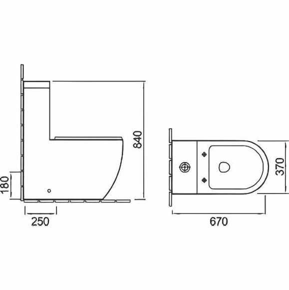 Унитаз биде SantiLine SL-5011SM-BD с бачком и сиденьем Микролифт