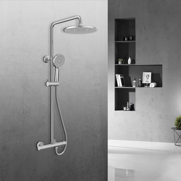 Душевая система Vincea Esse VSFS-1E0TCH с термостатом Хром Душевая система Vincea Esse VSFS-1E0TCH с термостатом Хром