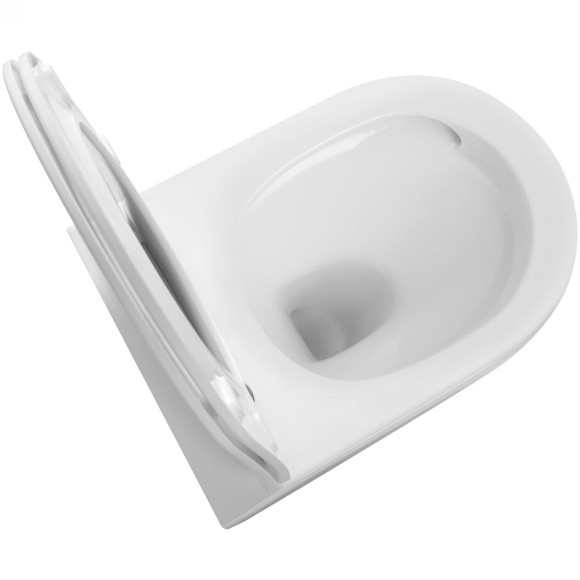 Унитаз SantiLine SL-5025 подвесной Белый с сиденьем Микролифт Унитаз SantiLine SL-5025 подвесной Белый с сиденьем Микролифт