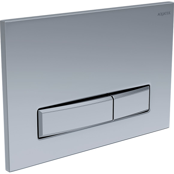 Комплект унитаза с инсталляцией Aquatek Set Aquatek Поларис-027 4в1 с сиденьем Микролифт и клавишей смыва Никель