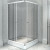 Душевой уголок Radomir 100x110 1-09-1-0-0-1230 профиль Белый стекло прозрачное