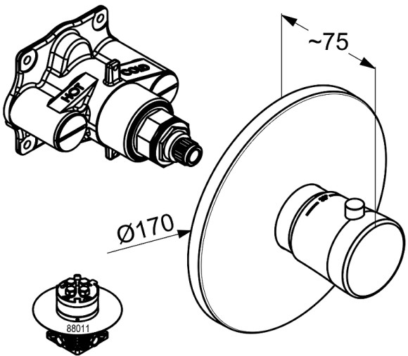 Смеситель для душа Kludi Balance 527290575 Хром Смеситель для душа Kludi Balance 527290575 Хром