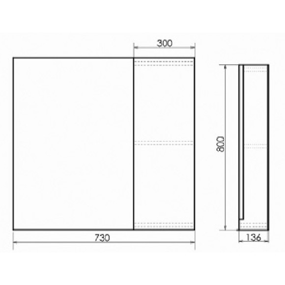 Зеркало со шкафом Comforty Кельн 75 00004149061 Дуб темный Зеркало со шкафом Comforty Кельн 75 00004149061 Дуб темный