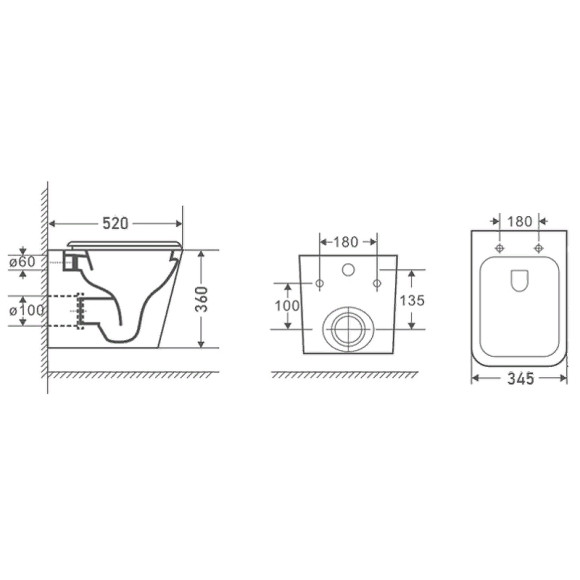 Унитаз Azario Boca AZ-2002-MB подвесной Черный матовый с сиденьем Микролифт