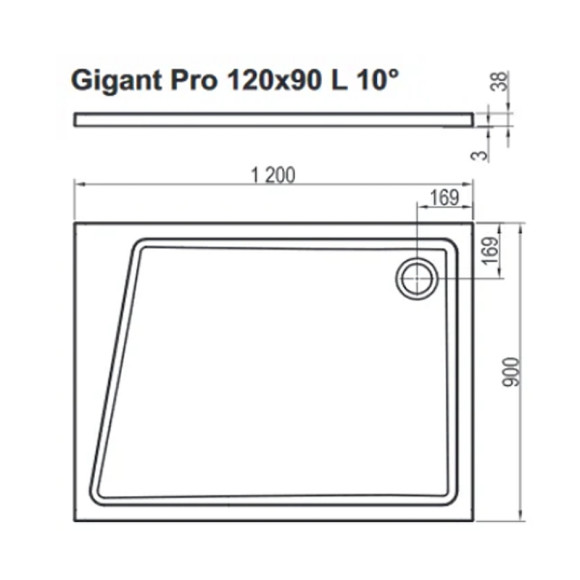 Душевой поддон из искусственного камня Ravak 10° Gigant Pro 120x90 XA05G70101L Белый Душевой поддон из искусственного камня Ravak 10° Gigant Pro 120x90 XA05G70101L Белый
