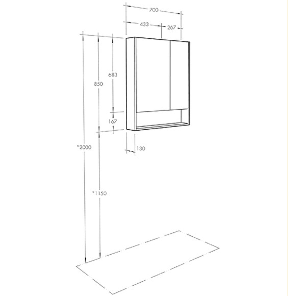 Зеркальный шкаф Aquaton Сканди 70 1A252202SD010 Белый