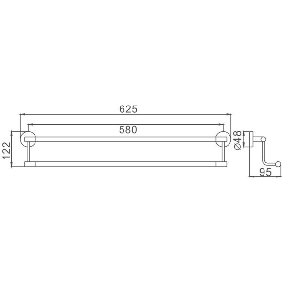 Полотенцедержатель Haiba HB8709 двойной Черный Полотенцедержатель Haiba HB8709 двойной Черный