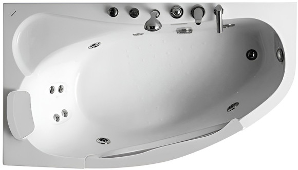 Акриловая ванна Gemy 161х96 G9046 B L с гидромассажем Акриловая ванна Gemy 161х96 G9046 B L с гидромассажем