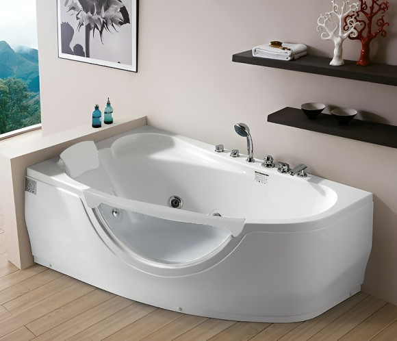 Акриловая ванна Gemy 161х96 G9046 B L с гидромассажем Акриловая ванна Gemy 161х96 G9046 B L с гидромассажем