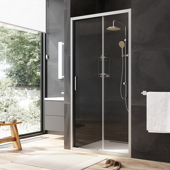 Душевая дверь AM.PM Gem Solo 110 W90G-110-1-195MT профиль Хром матовый стекло прозрачное Душевая дверь AM.PM Gem Solo 110 W90G-110-1-195MT профиль Хром матовый стекло прозрачное