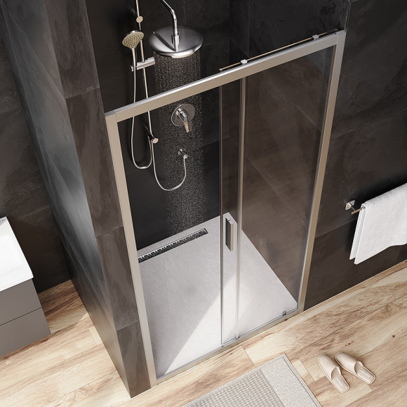 Душевая дверь AM.PM Gem Solo 110 W90G-110-1-195MT профиль Хром матовый стекло прозрачное Душевая дверь AM.PM Gem Solo 110 W90G-110-1-195MT профиль Хром матовый стекло прозрачное